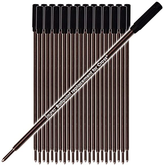 Jaymo - 24 Black - Ballpoint Pen Refill - Replacement for Cross 8513-4.5 in / 116 mm Long