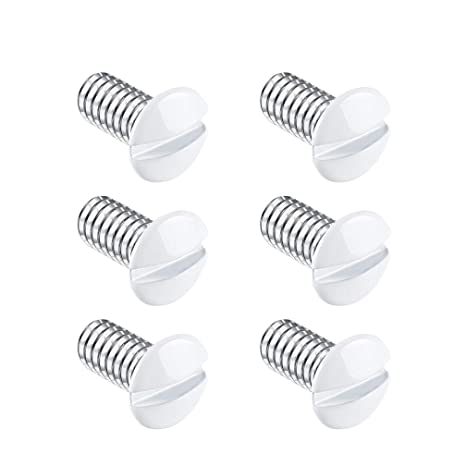 100 PCS White Wall Plate Screws, 5/16 in Long 6-32 Thread Switch Covers Screws, Replacement Outlet Screws, White Screws for Receptacle Outlet Cover, Wall Plate, Light Switch Plate