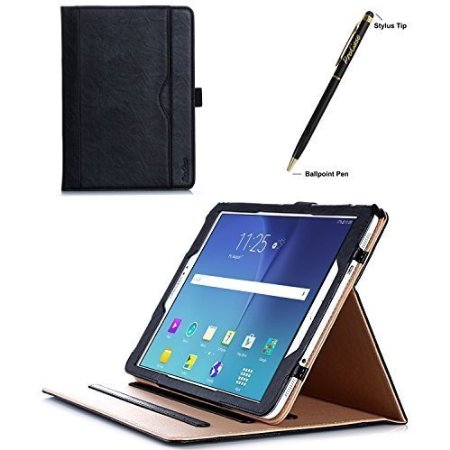 ProCase Samsung Galaxy Tab S2 9.7 Case - Leather Stand Folio Case Cover for 2015 Galaxy Tab S2 Tablet (9.7 inch, SM-T810 T815), with Multiple Viewing angles, auto Sleep/Wake, Document Card Pocket (Black)