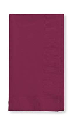 Creative Converting Touch of Color 2-Ply 50 Count Paper Dinner Napkins, Burgundy