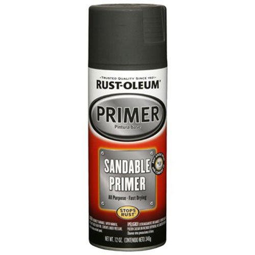 Rust-Oleum 249418 Automotive 12-Ounce Sandable Primer Spray Paint, Black
