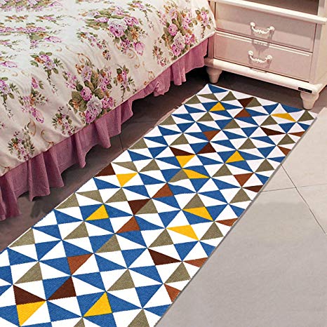 Saral Home Cotton Printed Kitchen/Bedside Runners-50X180 cm, Turq