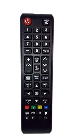 Replaced Remote Control Compatible for Samsung UN43J520DAFXZA UN48J5201AF UN40J6200AF UN55J6201AFXZA UN65J6200AF LED HDTV TV