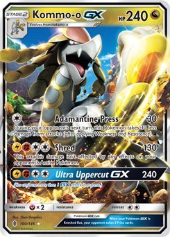 Pokemon TCG Guardians Rising Single: Kommo-o-GX 100/145