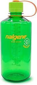 Nalgene Sustain Tritan BPA-Free Water Bottle Made with Material Derived from 50% Plastic Waste, 32 OZ, Narrow Mouth, green