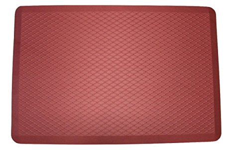 ComfortElite Anti Fatigue Mat - Burgundy | 24 x 36 x 3/4 inch | Engineered in USA Specifically For Long Time Standing Comfort | Luxury Floor Mat for Office Standup Desk, Kitchen