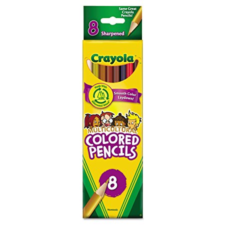 Crayola Multicultural Colored Pencils, Set Of 8 Colors(Discontinued by manufacturer)