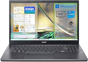 Acer Aspire 5 A515-57-51X4 PC Portatile, Notebook, Processore Intel Core i5-12450H, RAM 16 GB DDR4, 1024 GB PCIe NVMe SSD, Display 15.6" IPS FHD LED LCD, Scheda Grafica Intel UHD, Windows 11 Home