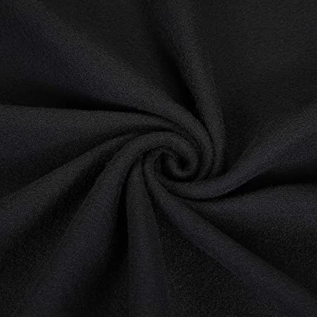 Solid Fleece Fabric 30 Inch Anti-Pill Fleece Fabric Square 75 cm Crafts Polar Fabric Fleece Double Brushed Fleece Fabric for DIY Sewing Christmas Party Festival Decorations (Black)