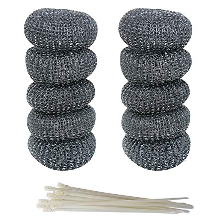 Axe Sickle 36 Pieces Galvanized Iron Washing Machine Lint Traps Snare Laundry Mesh Washer Hose Filter with 36 Pieces Cable Ties.