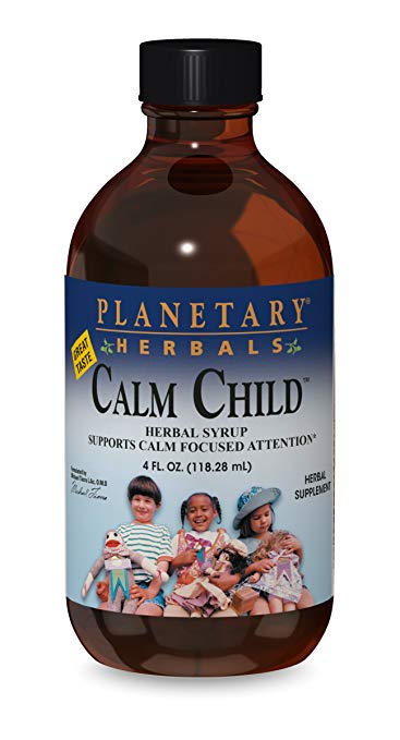 Planetary Herbals Calm Child Herbal Syrup - Includes Soothing Botanicals Chamomile, Lemon Balm, Catnip & More - 4oz