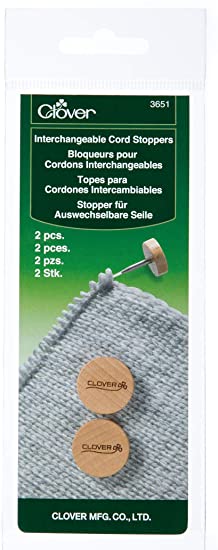 Clover Needlecraft 2-Piece Interchangeable Cord Stoppers - 3651