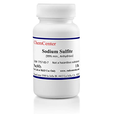 Sodium Sulfite, 99% min, Anhydrous, 1 lb.