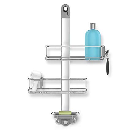 simplehuman adjustable shower caddy, stainless steel   anodized aluminum