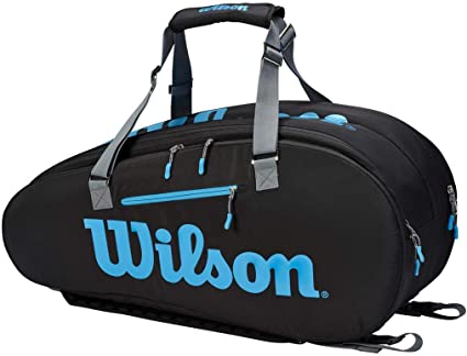 Wilson Sporting Goods Tennis Bag, Black/Blue/Silver, OSFA