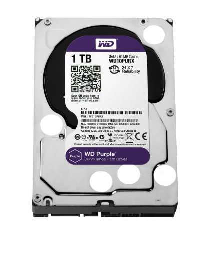 WD 1 TB WD Purple SATA III Intellipower 64 MB Cache Bulk/OEM AV Hard Drive 1 sata_6_0_gb 64 MB Cache 3.5-Inch Internal Bare or OEM Drives WD10PURX