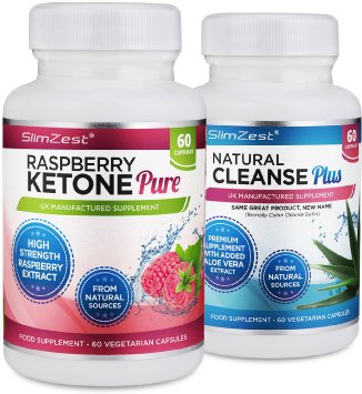 Raspberry Ketone and Colon Cleanse Detox Combo - UK Manufactured High Quality Supplement - Vegetarian & Vegan friendly - Top Selling Raspberry Ketone - Amazing Value Order Today from a Well Known Trusted Brand (60x Raspberry Ketone Pure   60x Colon Cleanse Detox)