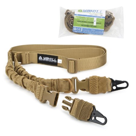 YahillTM Multi-Use 2 Point 2-IN-1 Rifle Gun Sling Adjustable Strap Cord for Outdoor Sports Hunting