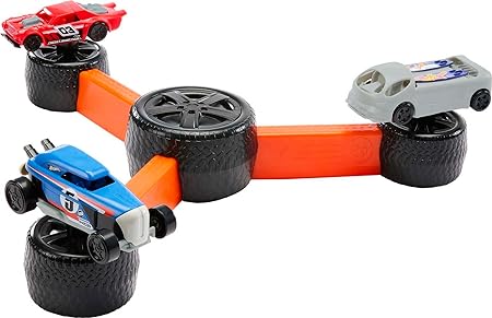 Mattel Games Hot Wheels Build ‘N Slam Kids Game with Buildable Classic Cars, Fix It Fast or Watch It Blast for 1-3 Players