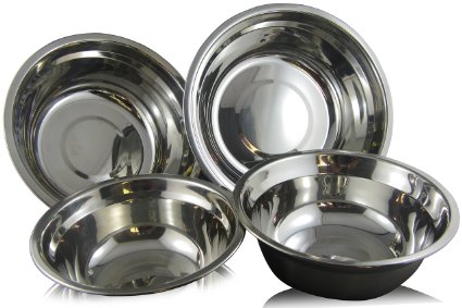 Mixing Bowls Checkered Chef Stainless Steel Mixing Bowl Set 4 Metal Prep Bowls Best Set For Kitchen Dishwasher Safe