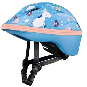 OutdoorMaster Toddler Bike Helmet - CPSC Certified Multi-Sport Adjustable Helmet for Children (Age 3-5), 14 Vents Safety & Fun Print Design for Kids Skating Cycling Scooter