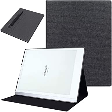 KuRoKo Slim Lightweight Book Folios Case Cover for Remarkable 2 10.3 inch Digital Paper(2020 Released) (Black)