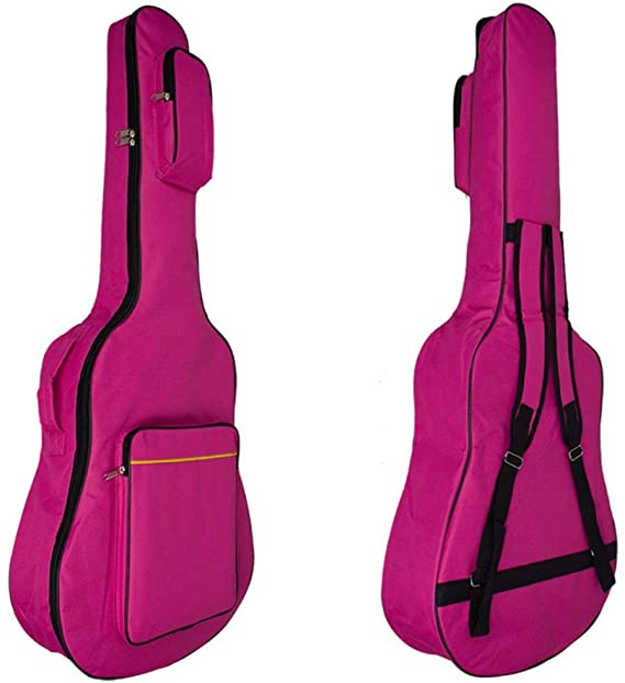 40/41inch Acousic Guitar Bag 42inch 43inch Folk Guitar Bag 4/4 3/4 Guitar Case Portable Travel Guitar Box (41inch Rose Red)