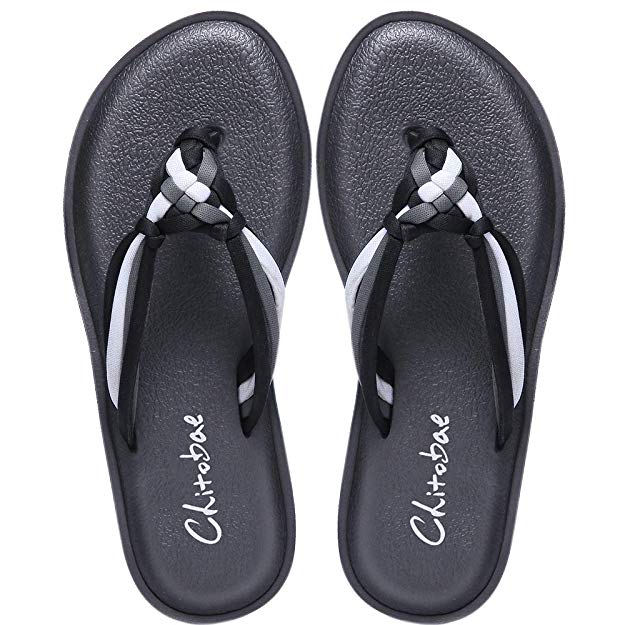 Chitobae Hand-Braided Women's Flip-Flops, Sandals for Summer Beach Vacation