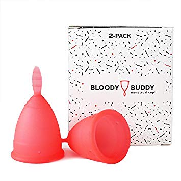 2-pack RED small Bloody Buddy Menstrual Cup - Easy, Clean And Simple - Take The Worry Out Of Your Menstruation