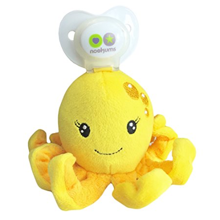 Nookums Paci-Plushies Octopus, Universal Pacifier Holder