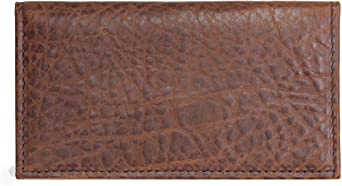 Hunter Allen Textured Bison Leather Checkbook Cover - Made in USA