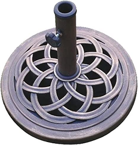4 set- DC America UBP18181-BR 18-Inch Cast Stone Umbrella Base, Made from Rust Free Composite Materials, Bronze Powder Coated Finish