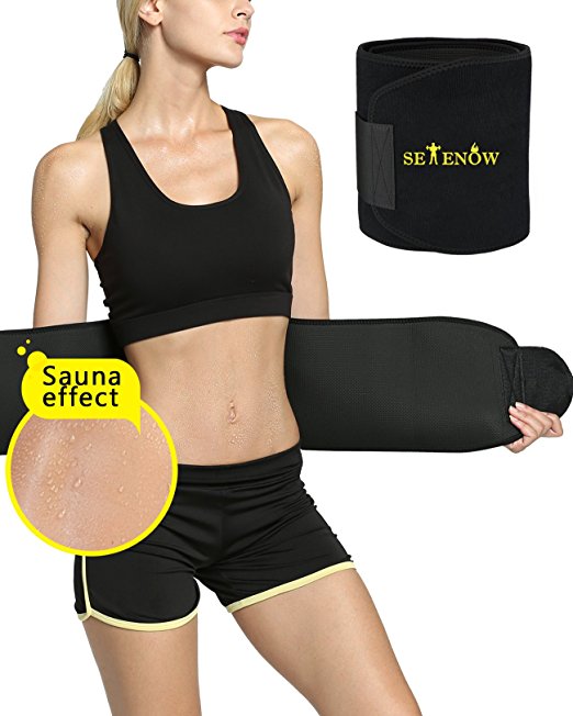 Waist Trimmer Belt Adjustable Weight Loss Sweat Wrap Stomach Slim Waist Trainer Low Back Support For Men and Women By SETENOW