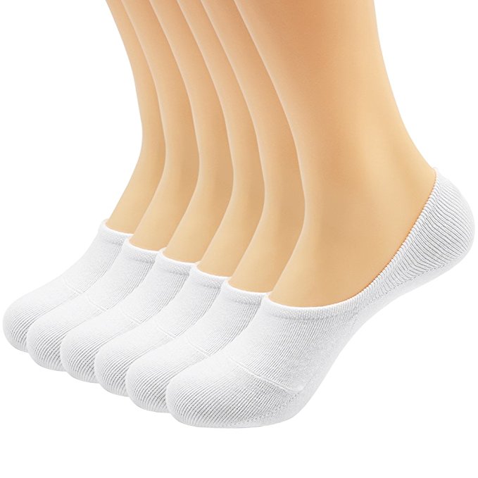 Hippih Women's 6 to 9 Pack Thin Casual No Show Socks Non Slip Flat Boat Line