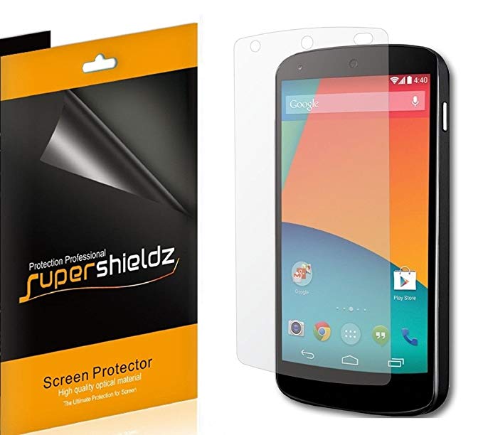 [6-Pack] Supershieldz- Anti-Glare & Anti-Fingerprint (Matte) Screen Protector Shield for LG Google Nexus 5   Lifetime Replacements Warranty [6-PACK] - Retail Packaging