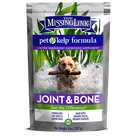 The Missing Link - Non-GMO Pet Kelp, Joint & Bone Formula — Limited ingredient Superfood Supplement for Dogs rich in Omegas and with Glucosamine to support healthy nutrition and mobility  — 8 oz.