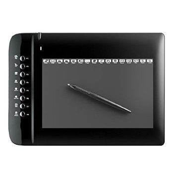 M1000L Ugee Drawing Graphics Tablet 10x6" with 24 Express Keys (4000 LPI 200 RPS 2048 Levels) Windows & Mac - UK Stock