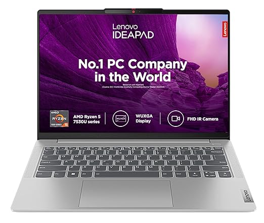 Lenovo IdeaPad Slim 5 AMD Ryzen 5 7530U 14" (35.5cm) WUXGA OLED Laptop (16GB/1TB SSD/Win 11/Office 2021/Backlit KB/FHD Camera/Alexa/3 Month Game Pass/Arctic Grey/1.46Kg), 82XE007DIN