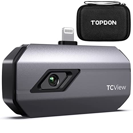 TOPDON TC002 Thermal Imaging Camera for iOS, Infrared Thermal Imager for iPhone & iPad, 256x192 IR Resolution, 40mk Heat Sensitivity, Improved Testing Range of -20℃ to 550℃, Accurate Down To 0.1℃