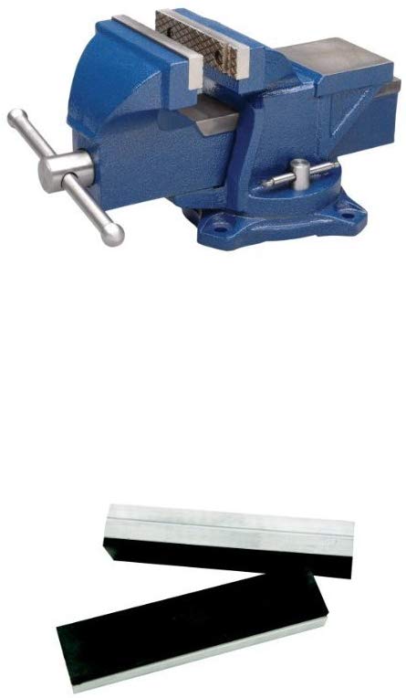 Wilton 11104 Wilton Bench Vise, Jaw Width 4-Inch, Jaw Opening 4-Inch with R-4, Rubber Face Jaw Cap, 4" Jaw Width