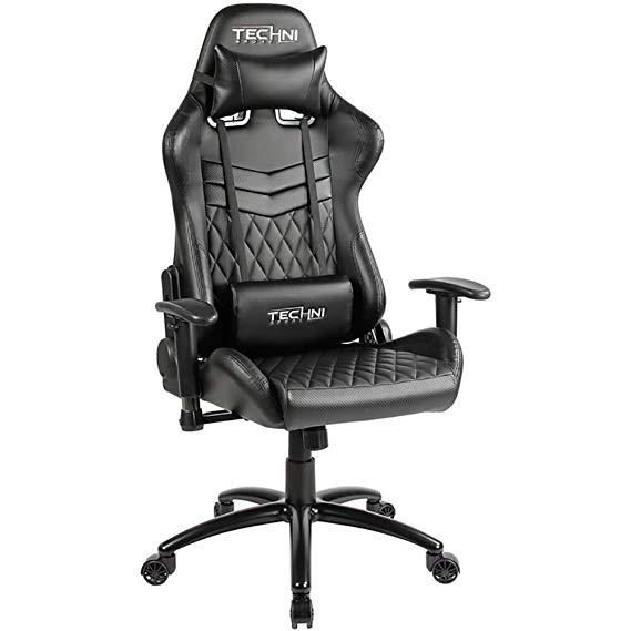 Techni Sport TS-5100 Ergonomic, High Back, Racer Style, Video Gaming Chair. Color Black