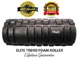 FOAM ROLLER By Elite Trend - 49 STARS - Best Trigger Point Therapy - Deep Tissue Massage - Solid Foam for Durability - FREE eBook - Life Time Guarantee