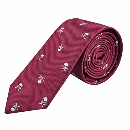 Alizeal Men's Whales/ Skull Patterned Casual Neckties