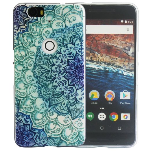 Nexus 6P Case, Google Nexus 6P Case, Harryshell(TM) Flower Floral Slim Tpu Gel Flexible Silicone Soft Case Cover Skin Protective for Huawei Google Nexus 6P