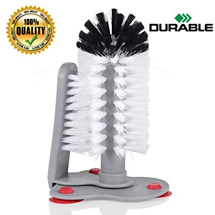 Glass Cup Washer With Double Bristle Brush for Bar Kitchen Sink