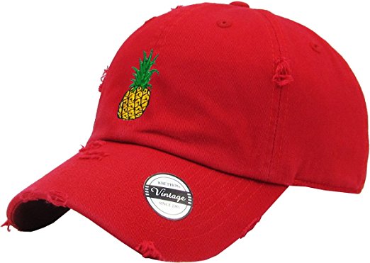 Pineapple Dad Hat Baseball Cap Polo Style Unconstructed