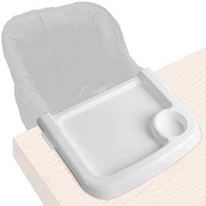 Baby Dining Tray Compatible with Chicco QuickSeat Hook-On Chair Portable Baby Feeding Tray for Clip-On Fast Table Chair Ideal for Baby Toddler Perfect for Restaurant BPA Free Plastic - White