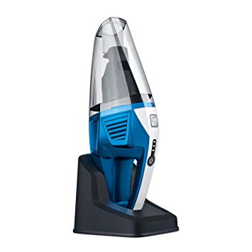 NOVETE Handheld Vacuum Cordless 7500Pa Upgraded Powerful Suction with Replaceable 14.8V Lithium Battery Pack Equipped Quick Charge Tech, Exquisite Electric Blue Coating