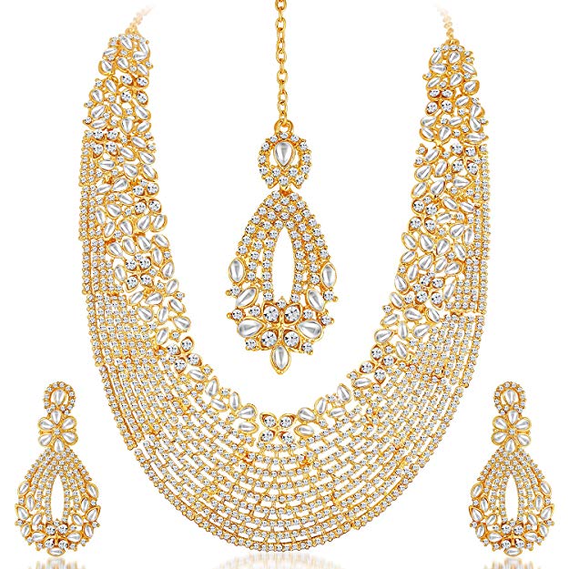 Sukkhi Choker Necklace for Women (Golden)(2100NADL3000-AMZ)
