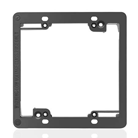 TNP Low Voltage Mounting Bracket, Horizontal/Vertical, Black, 2-Gang Double Gang